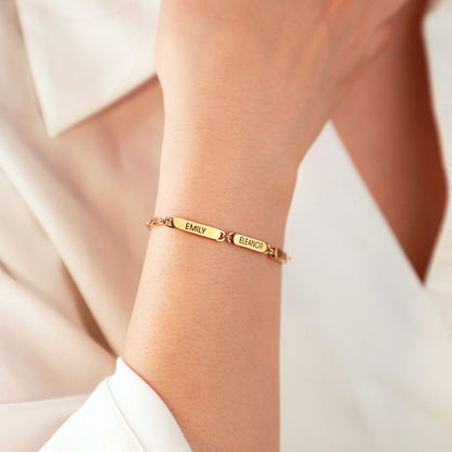 Brehn | Personalisierte Familiennamen Paperclip Armband