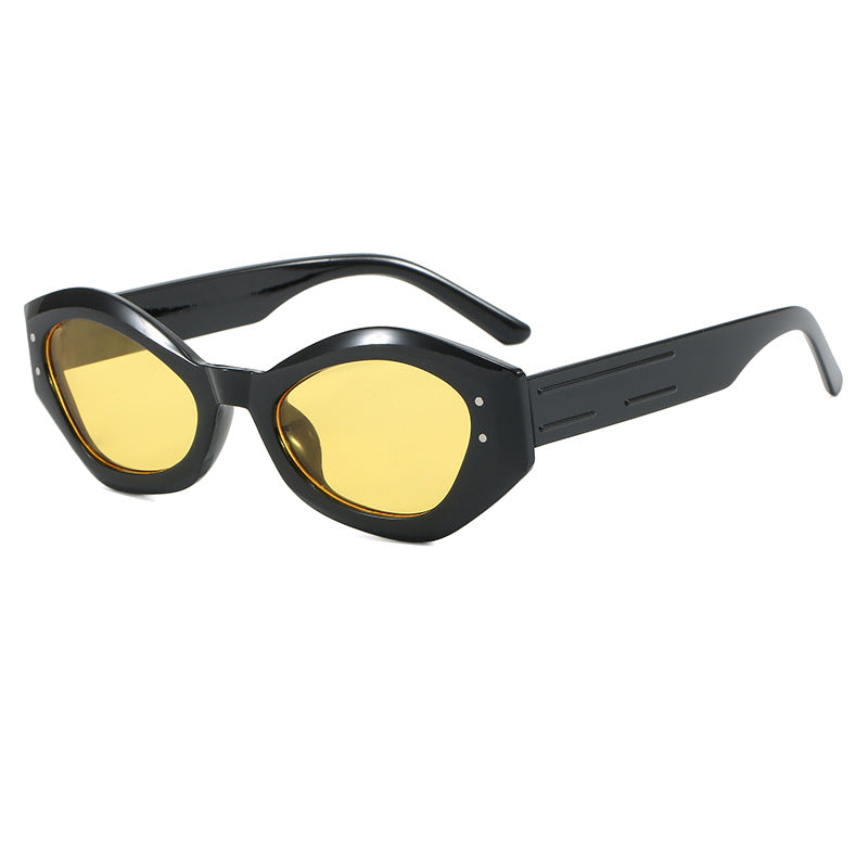 Damen Cat-Eye Sonnenbrille mit modernem Design und breitem Rahmen Brehn