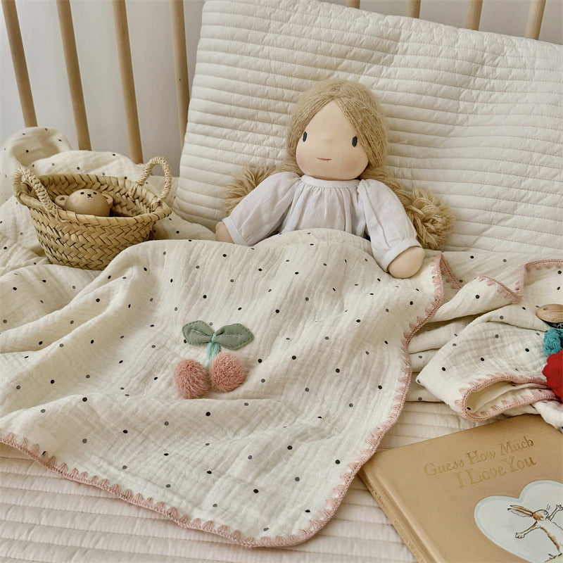 Unisex Kuschelige Musselin-Decke mit verspieltem Pompom-Design Brehn