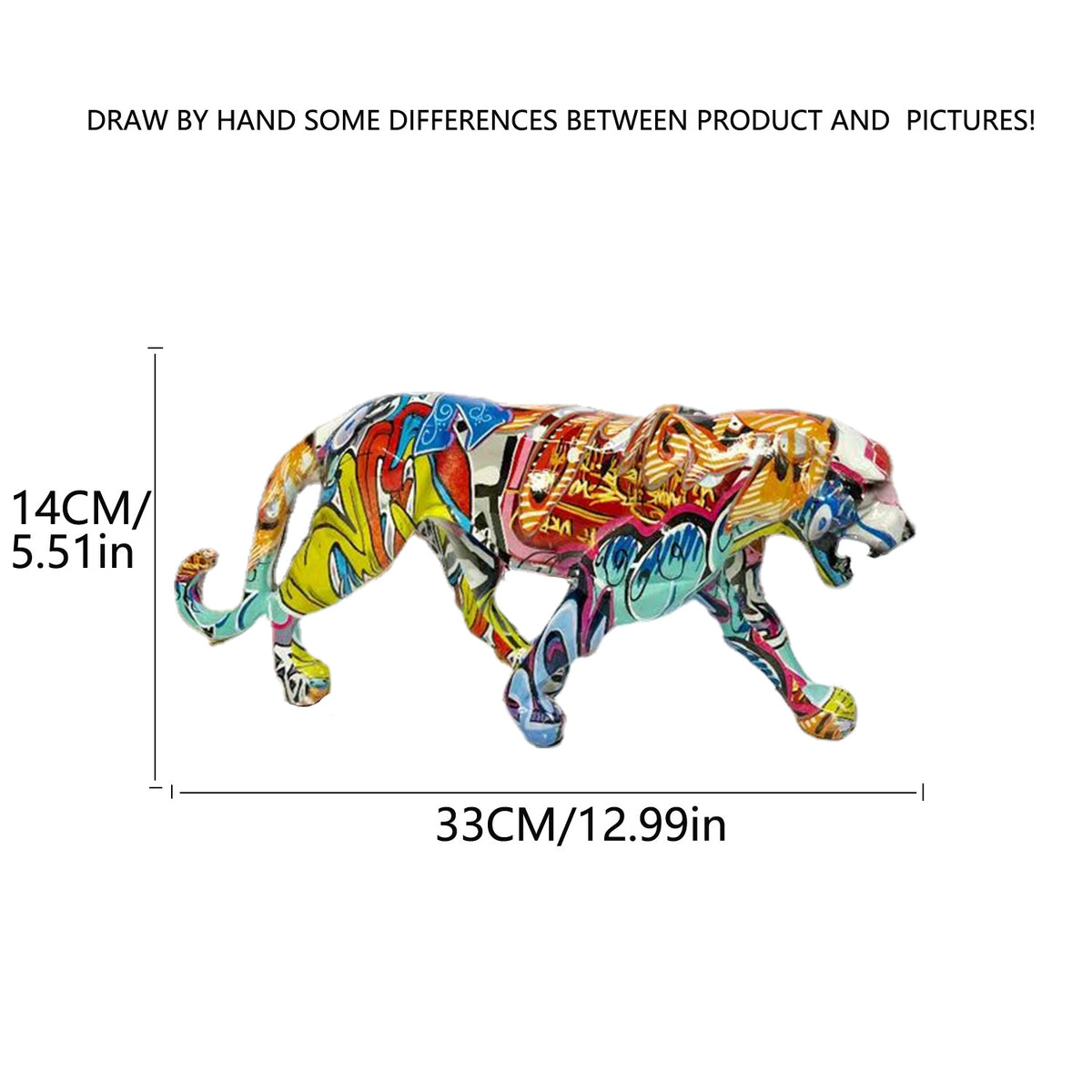 Dekorative Leopardenfigur aus Kunstharz Brehn