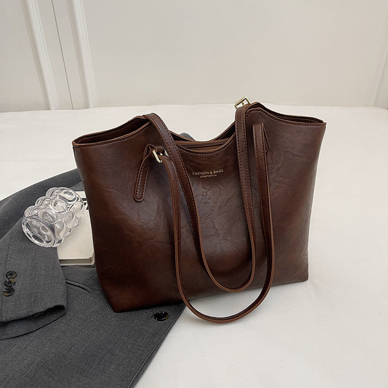 Elegante Leder Tragetasche Brehn