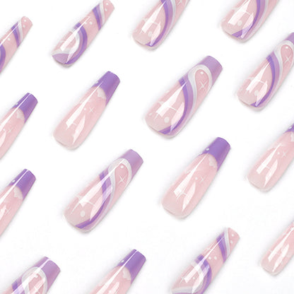 Kunstvolle Nagelverlängerungen mit trendigem Ombre-Design Brehn