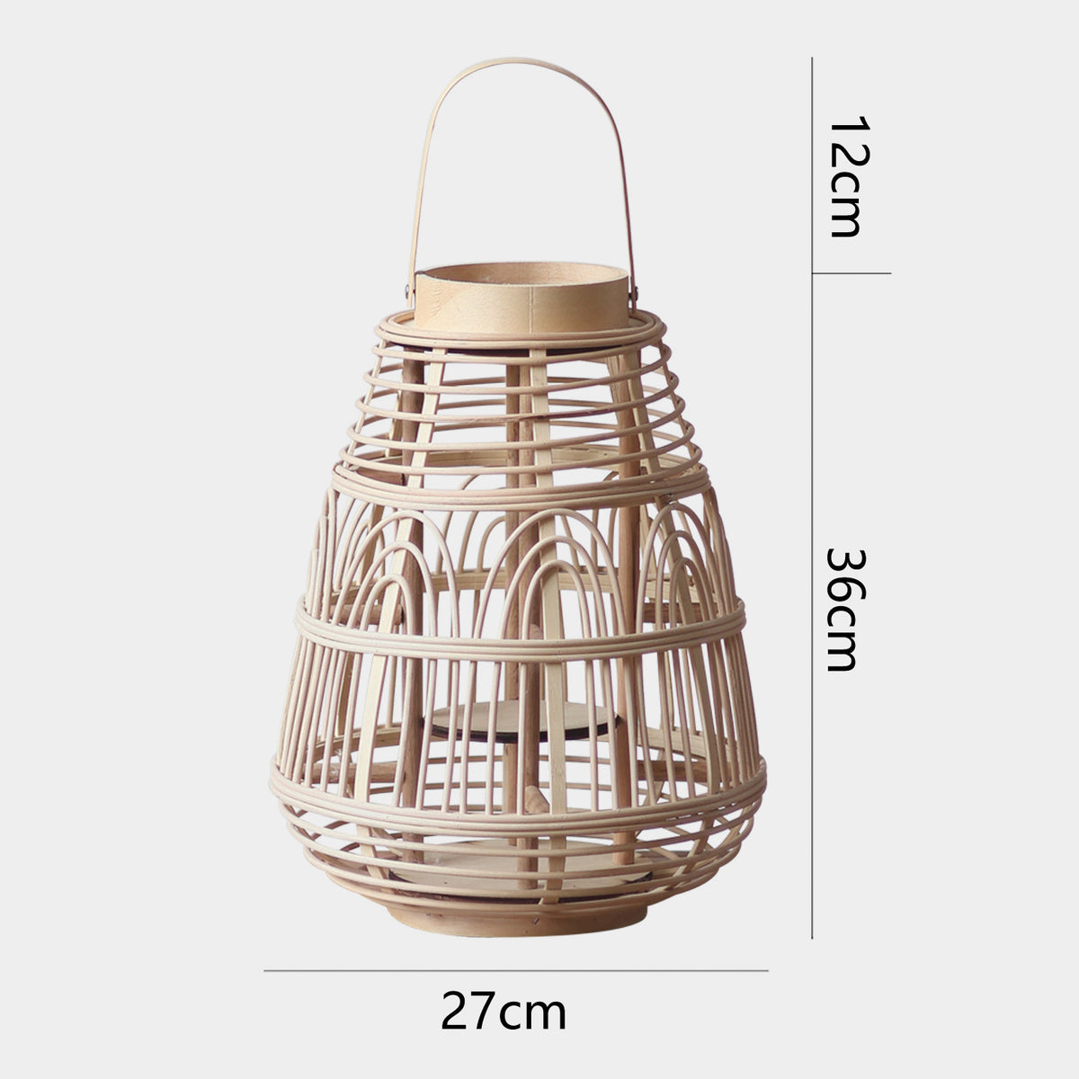 Handgefertigte Rattan-Laterne Brehn