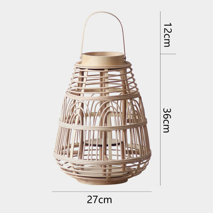 Handgefertigte Rattan-Laterne Brehn