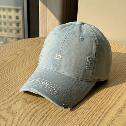 Herren Zerschlissenes Denim Baseball Cap Brehn