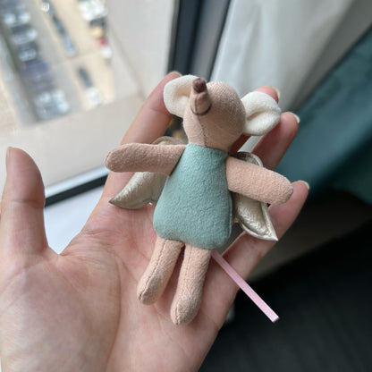Miniatur Leinen Maus Komforter Plüsch Schlüsselanhänger