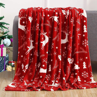 Festliche Santa-Themen Plüsch-Fleece-Decke
