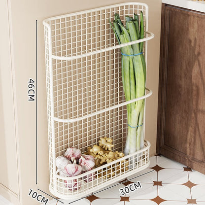 Slim Wandmontierte Drahtgitter Küchenschrank Vertikale Aufbewahrungskorb Organizer