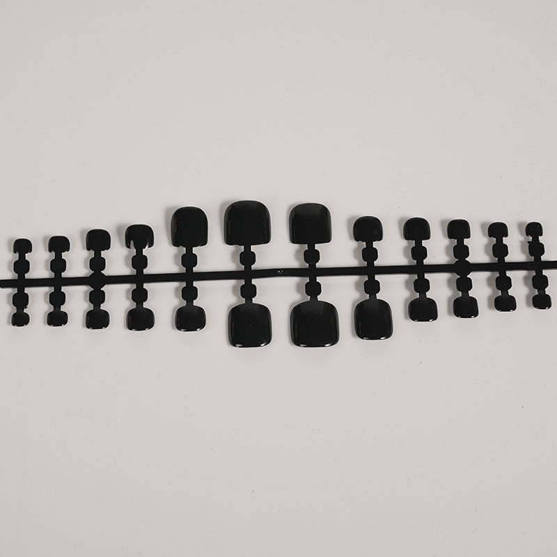 Glänzendes schwarzes Press-On-Nagelset Brehn