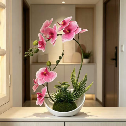 Elegante künstliche Orchideen-Blumenanzeige