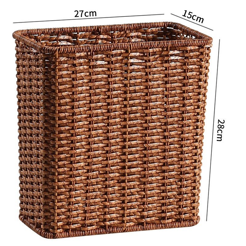 Unisex Rechteckiger Aufbewahrungskorb aus handgewebtem Material Brehn