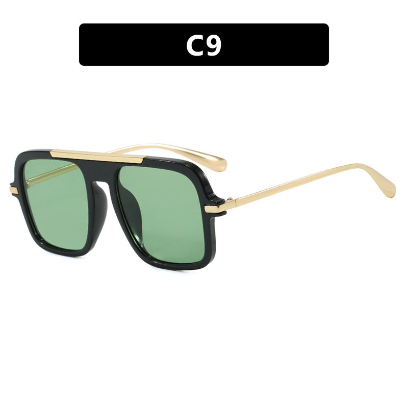 Damen quadratische Designer-Sonnenbrille mit goldenen Akzenten und schützendem UV-Filter Brehn