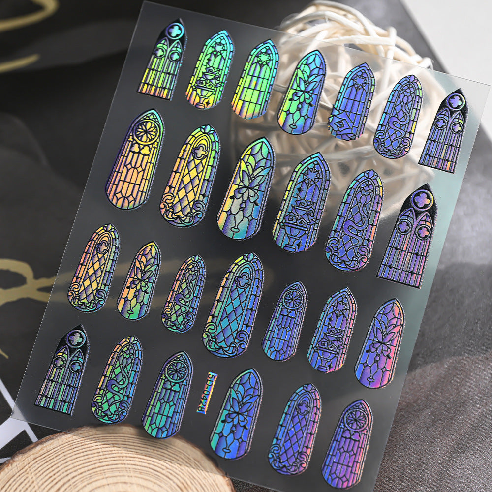 Künstlerische Nagelkunst Aufkleber