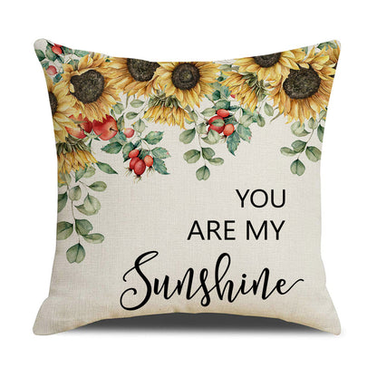 Damen Kissenbezug mit Sonnenblumenmuster Brehn
