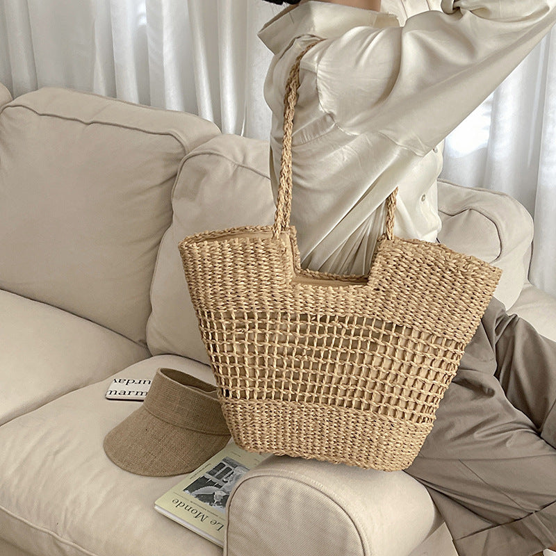 Damen Geflochtene Shopper Tasche Brehn