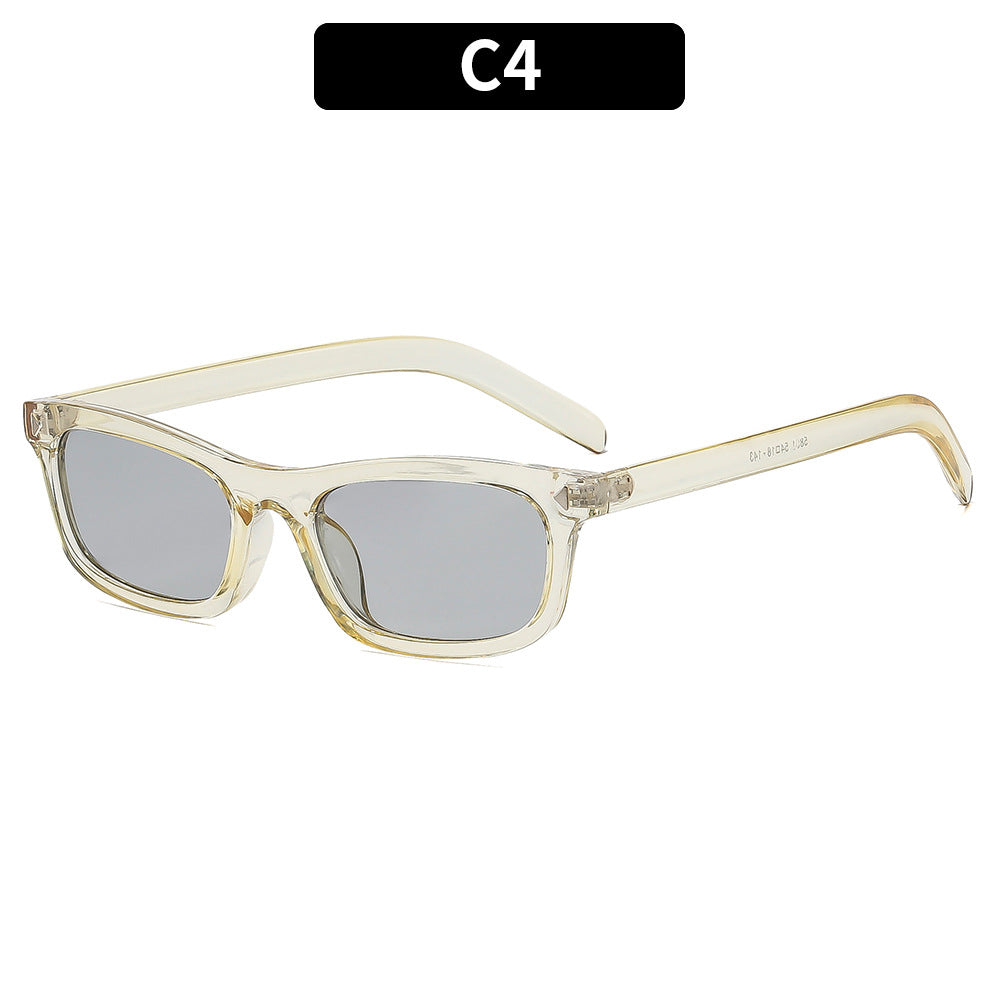 Retro-inspirierte rechteckige Sonnenbrille