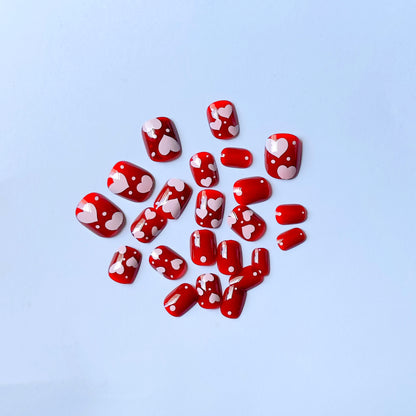 Künstlerisches Herzmotiv-Nagelkunstset