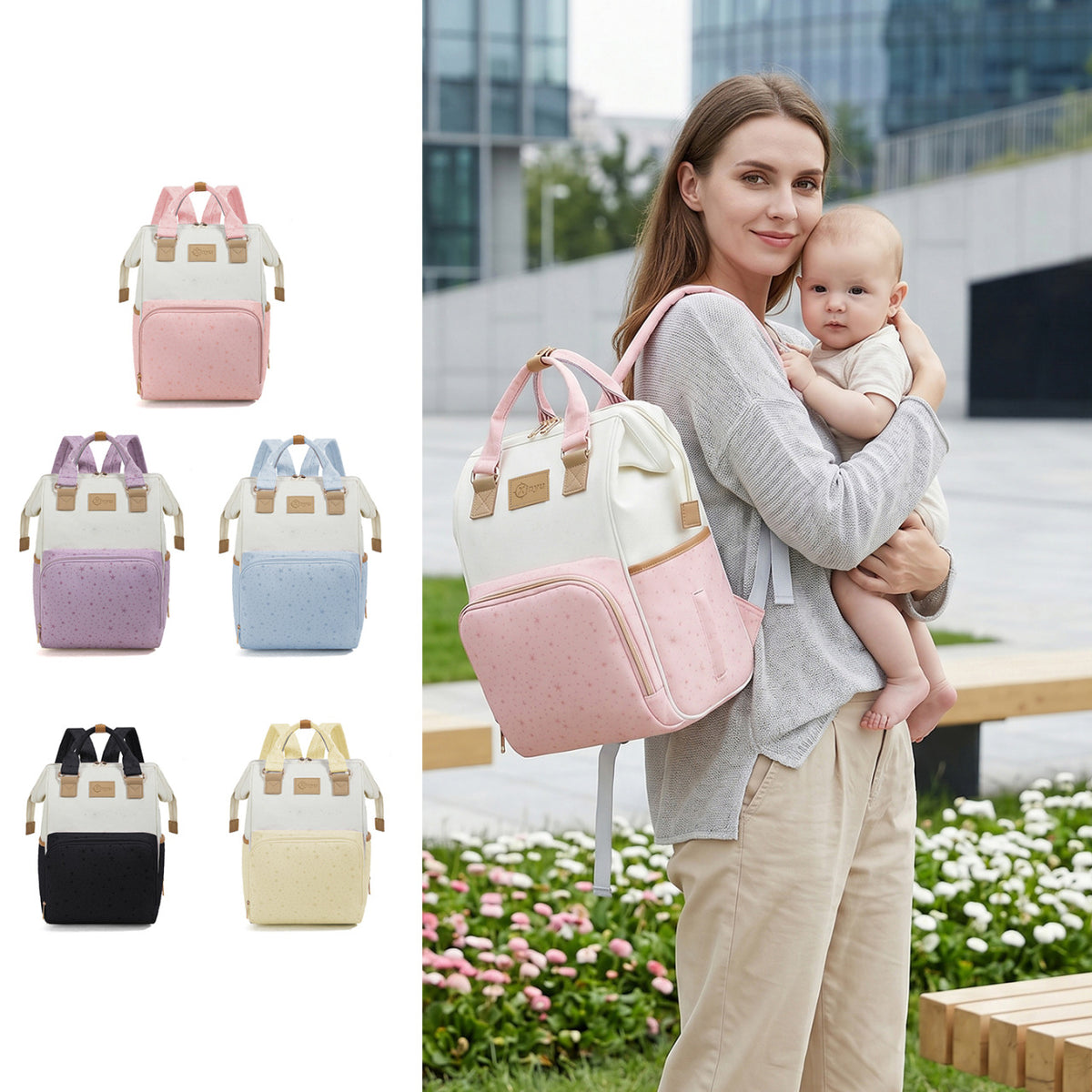 Sternmuster-Multi-Compartment-Rucksack Brehn