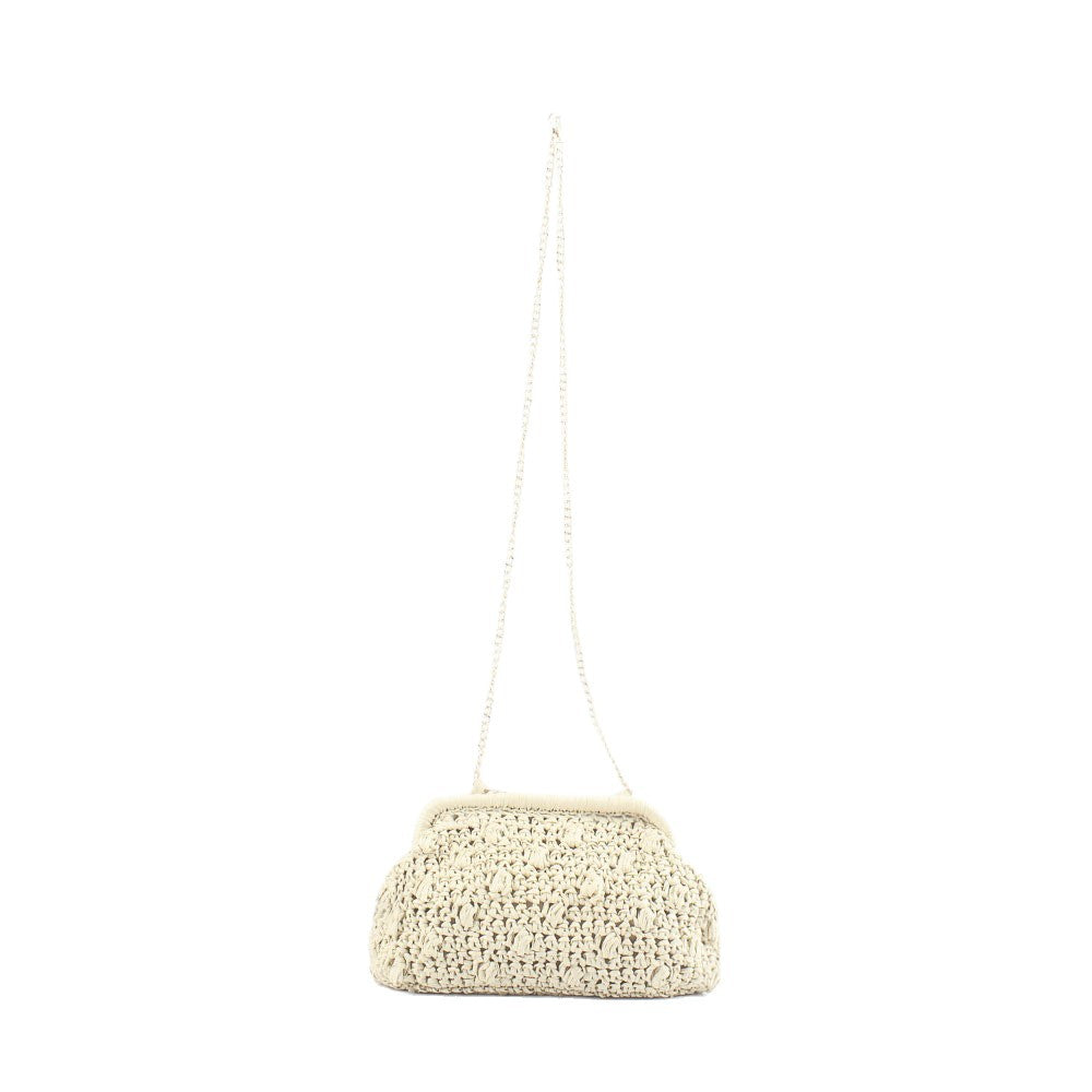 Elegante Häkelhandtasche mit Feinem Kettenriemen Brehn