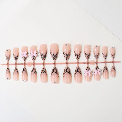 Stylische Tierdruck Press-On Nagelspitzen Brehn