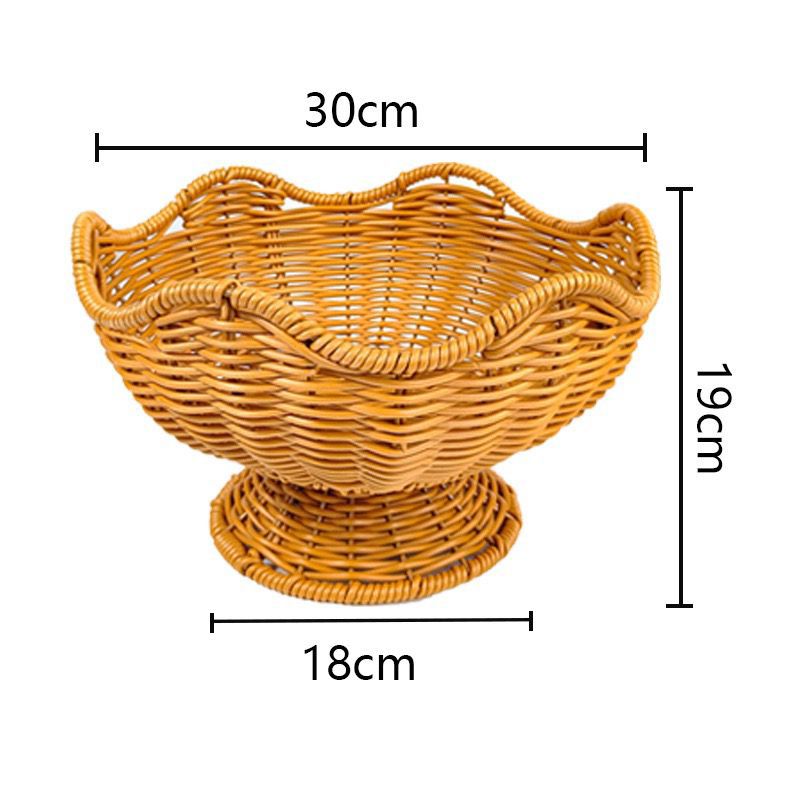Unisex Rattan Obstschale mit eleganten Wellenlinien Brehn