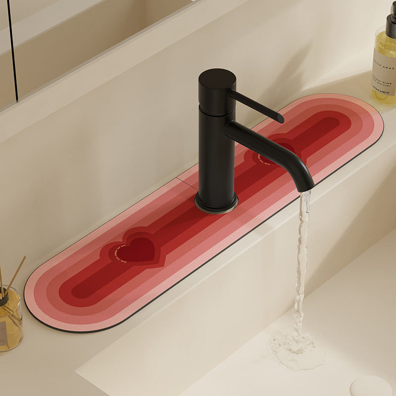 Non-Slip Decorative Vanity Sink Runner Mat