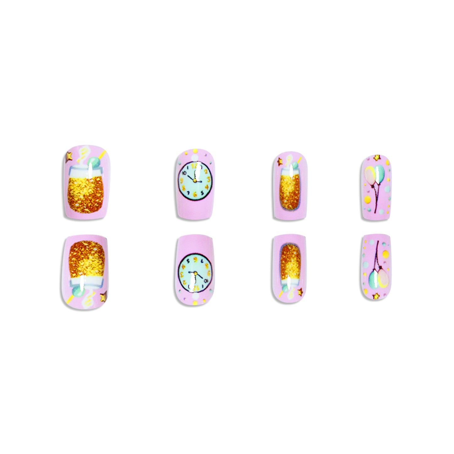 Festliche Feier Druck-On Nagelkunst Brehn