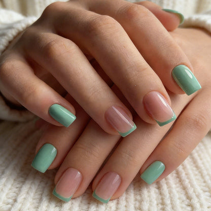 Moderne französische Spitzen-Nagelkunst-Verstärkungen Brehn