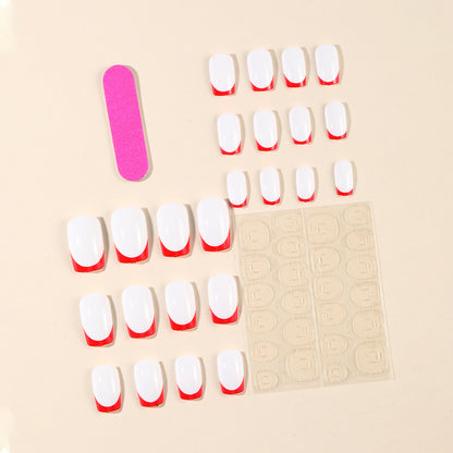 Künstlerisches Französisches Spitzen-Naildesign Brehn