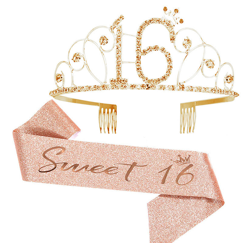 Damen Glitzernde Tiara mit festlichem "50 & Fabulous"-Design Brehn