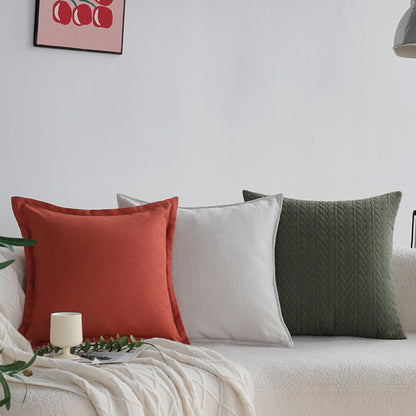 Quadratischer gequilteter Zierkissenbezug mit Kabel‑Tufting und softem Mikrofaser‑Finish Brehn