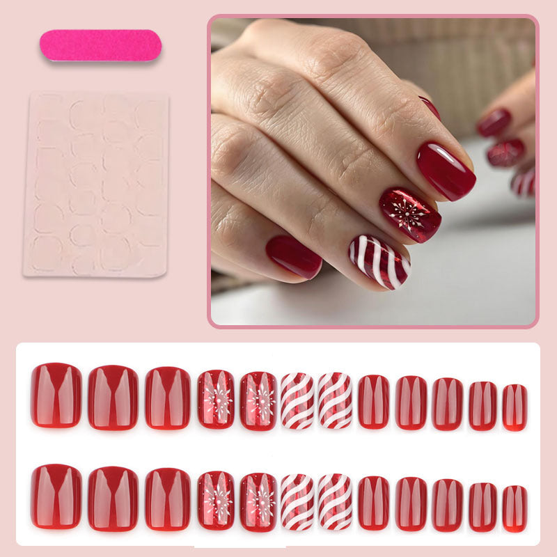 Kunstnagelset mit festlichen Schneemännern und Weihnachtsmotiven Brehn
