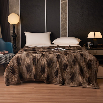 Plüsch-Mikrofaser-Fleece-Wurfdecke mit Silhouette-Blumenmuster