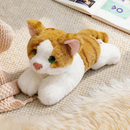 Lebensechter dehnbarer Katzenplüsch Boden Kuschelkissen Brehn