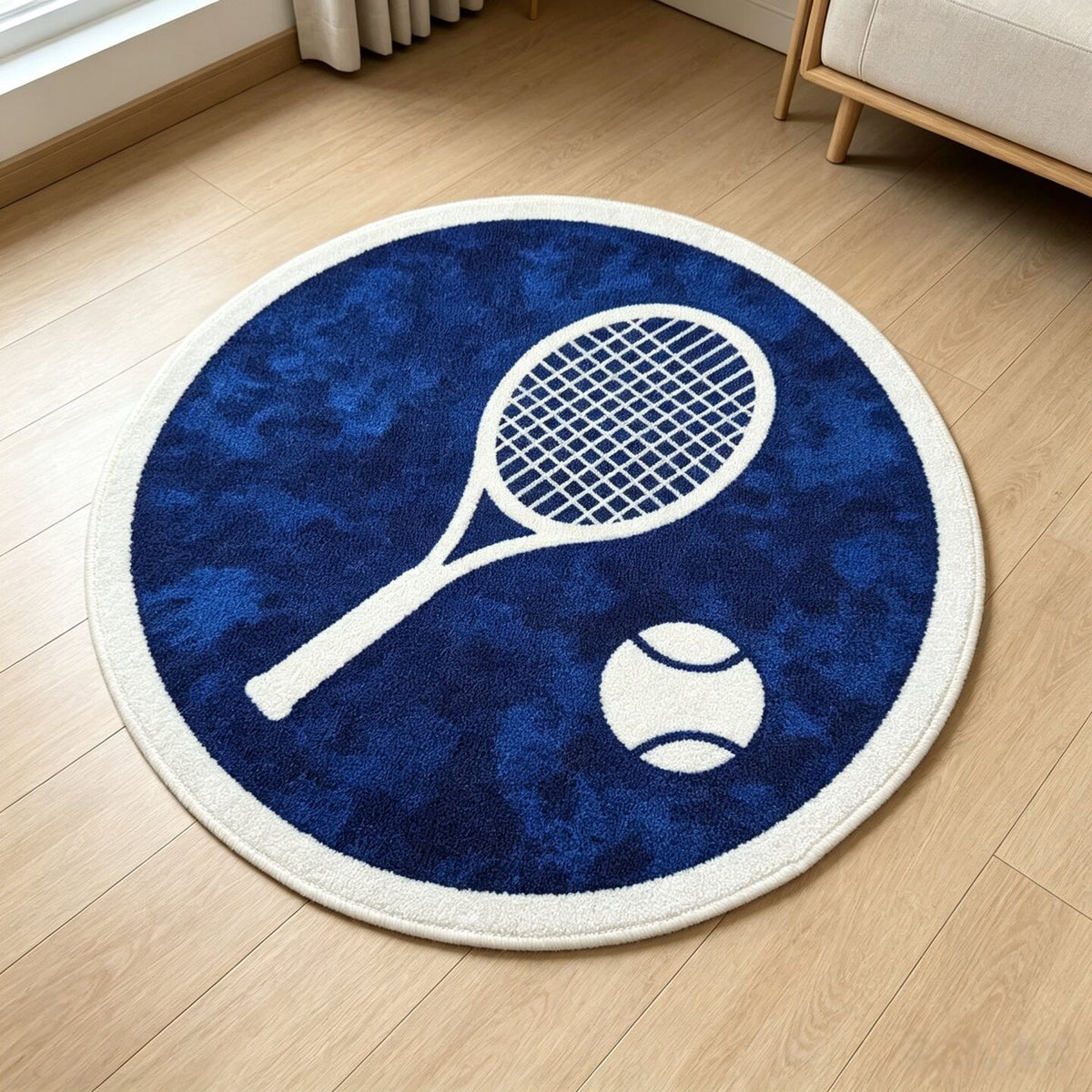 Tennis-Themen runder Teppich