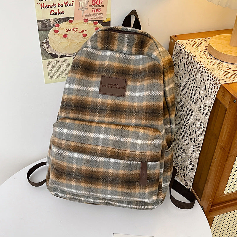 Stylischer Karomuster-Rucksack Brehn