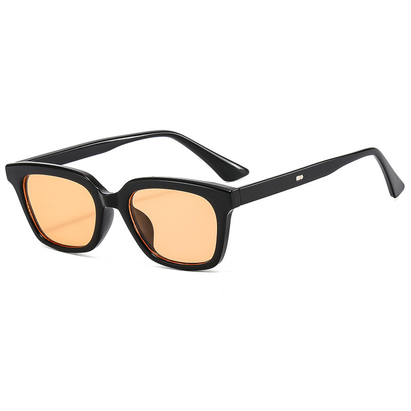 Damen trendige Sonnenbrille mit breitem, eckigem Rahmen Brehn