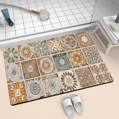 Künstlerische Mosaik-Badmatte Brehn