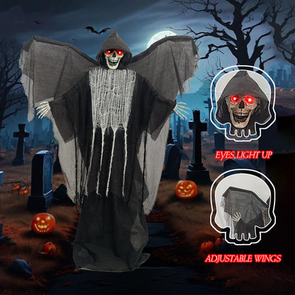 Spooky animierte Sensenmann-Dekoration Brehn