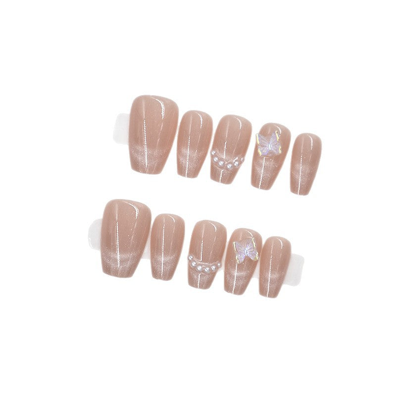 Künstlerisches Press-On Nagelkunst Set Brehn