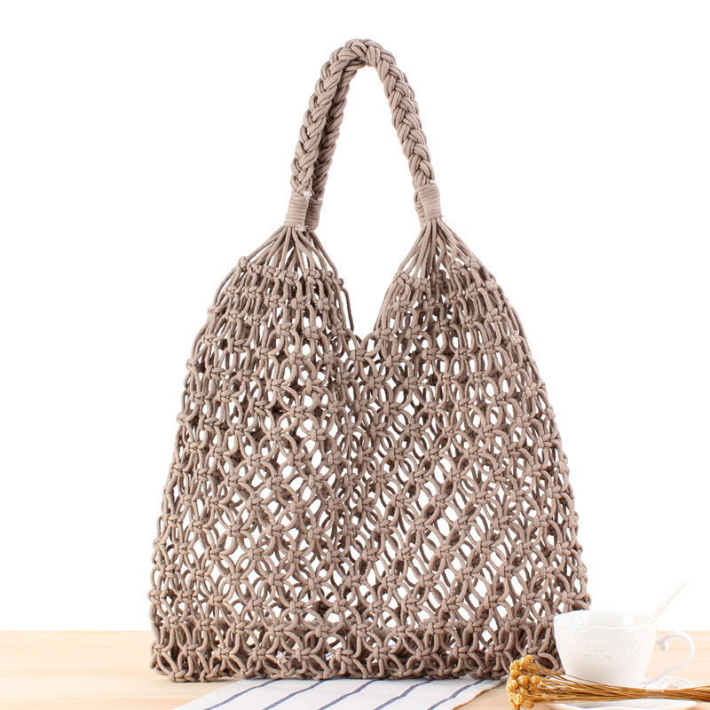 Handtasche Aus Robustem Handgeknüpftem Netzmaterial Brehn
