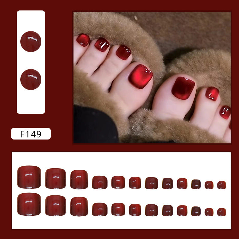 Premium Gel Finish Press-On Zehennagel Set Brehn
