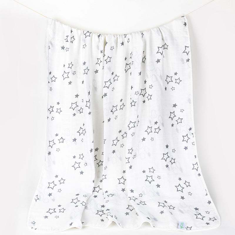 Weiches Musselin Babydecke mit Sterne und Wolken Druck Brehn
