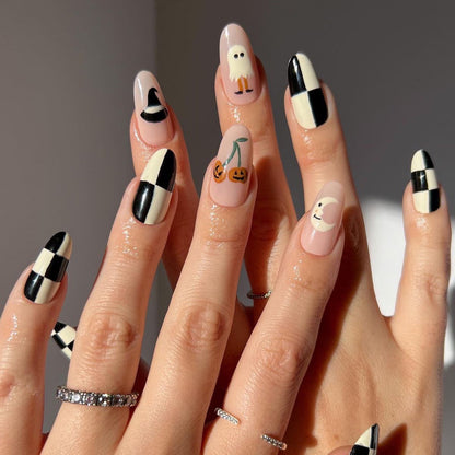 Kunstvolle Nagelverlängerungen mit kreativen Augen-Design Brehn