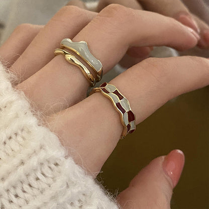 Chic Floral Verstellbares Ring Set Brehn