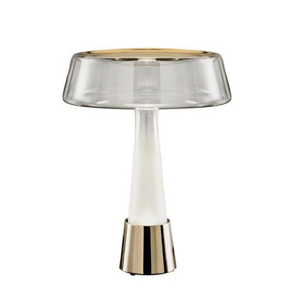 Stylische Glas Tischlampe mit integrierter LED-Beleuchtung