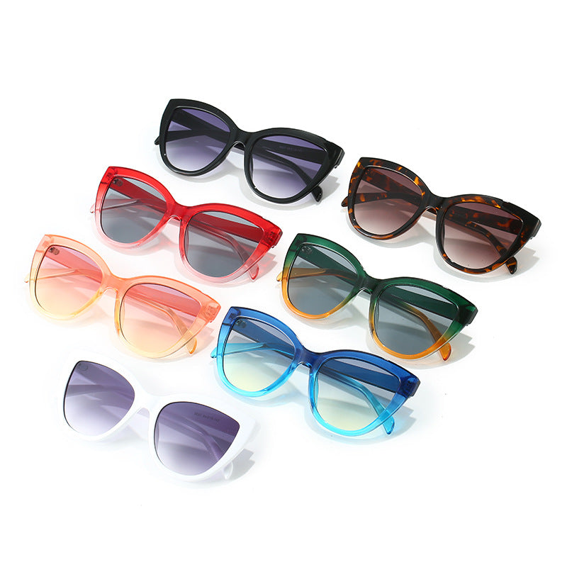 Damen Cat-Eye Sonnenbrille mit transparentem Rahmen und UV-Schutz Brehn