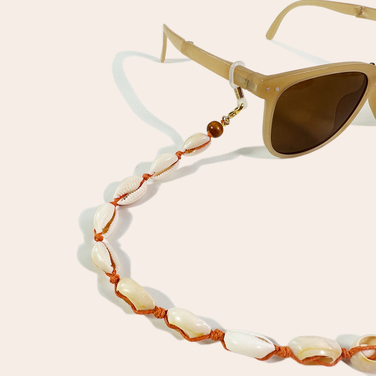 Shell Bead Brillen Kette Brehn