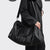 Premium gewebte Leder Wochenend-Duffel-Tasche Brehn