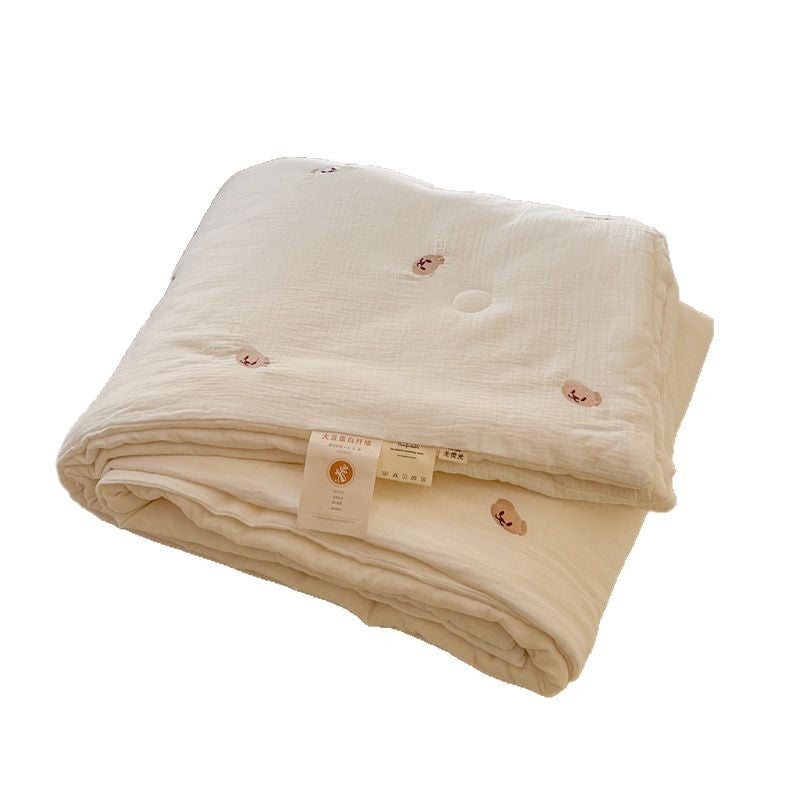 Damen leichte und atmungsaktive Tagesdecke mit zarten Blumenmotiven Brehn